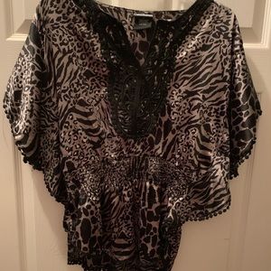 Animal print blouse